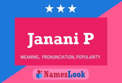 Poster del nome Janani P