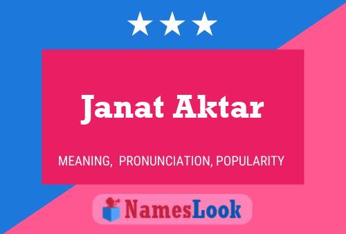 Poster del nome Janat Aktar