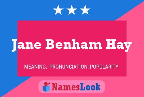 Poster del nome Jane Benham Hay