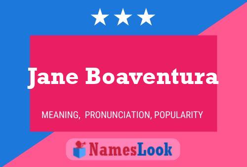 Poster del nome Jane Boaventura