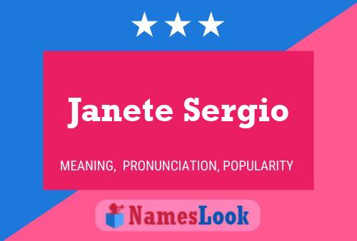 Poster del nome Janete Sergio