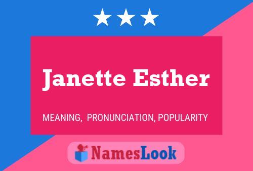 Poster del nome Janette Esther