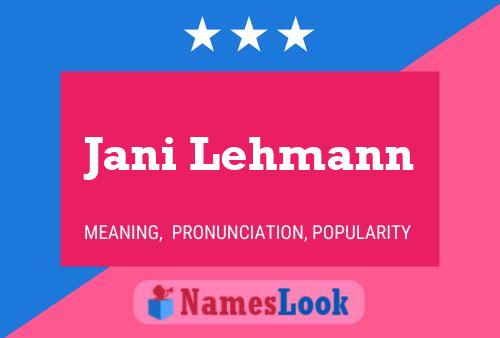 Poster del nome Jani Lehmann