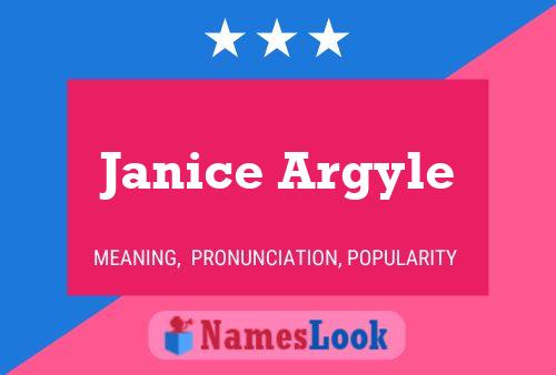 Poster del nome Janice Argyle