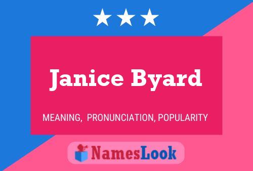 Poster del nome Janice Byard