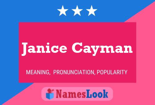 Poster del nome Janice Cayman