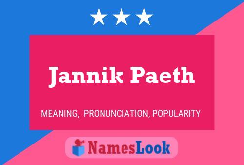 Poster del nome Jannik Paeth