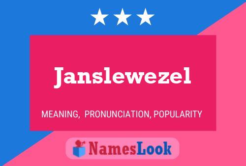 Poster del nome Janslewezel