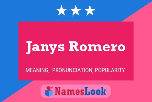 Poster del nome Janys Romero