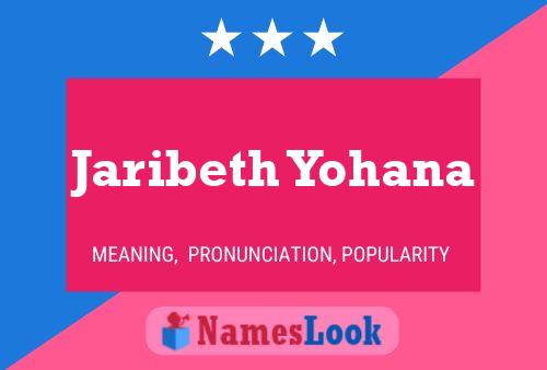 Poster del nome Jaribeth Yohana