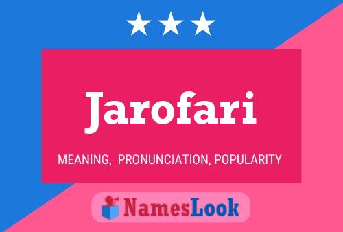 Poster del nome Jarofari