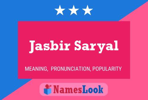 Poster del nome Jasbir Saryal