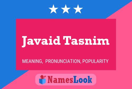 Poster del nome Javaid Tasnim