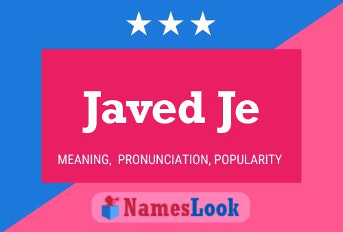 Poster del nome Javed Je