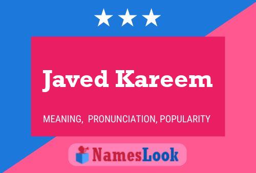 Poster del nome Javed Kareem