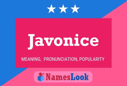 Poster del nome Javonice