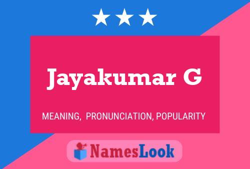 Poster del nome Jayakumar G