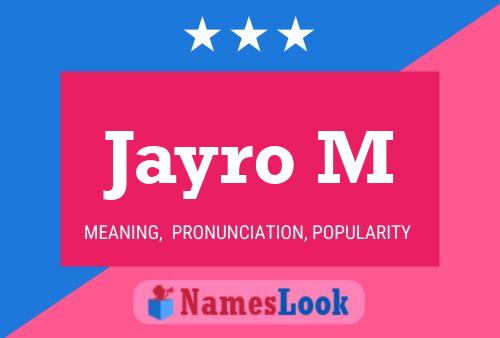 Poster del nome Jayro M