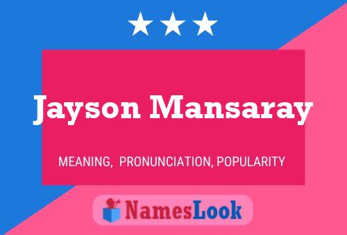 Poster del nome Jayson Mansaray