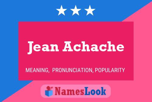 Poster del nome Jean Achache