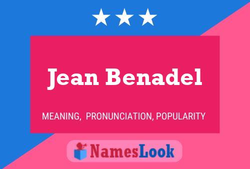 Poster del nome Jean Benadel