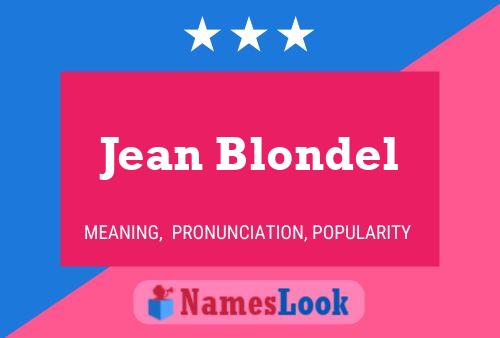 Poster del nome Jean Blondel