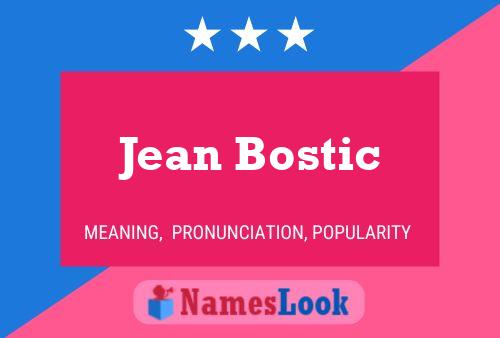 Poster del nome Jean Bostic