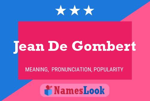 Poster del nome Jean De Gombert