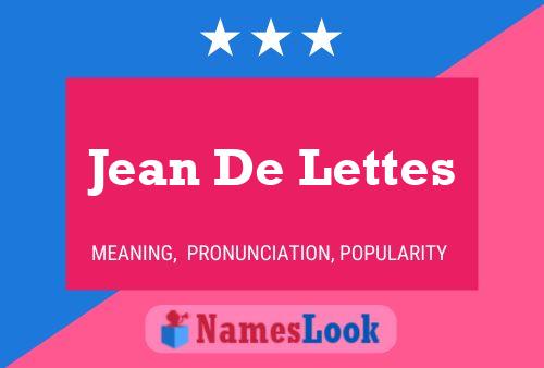 Poster del nome Jean De Lettes