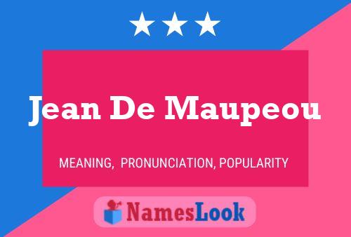 Poster del nome Jean De Maupeou