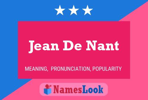 Poster del nome Jean De Nant