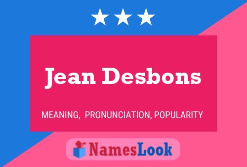 Poster del nome Jean Desbons