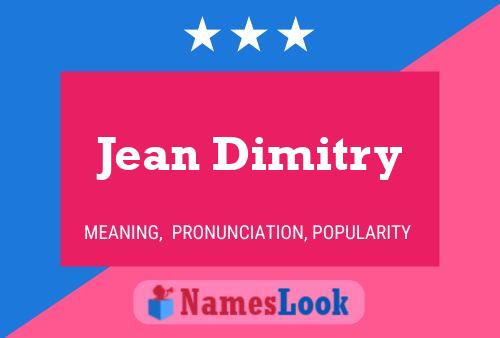 Poster del nome Jean Dimitry