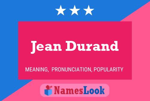 Poster del nome Jean Durand