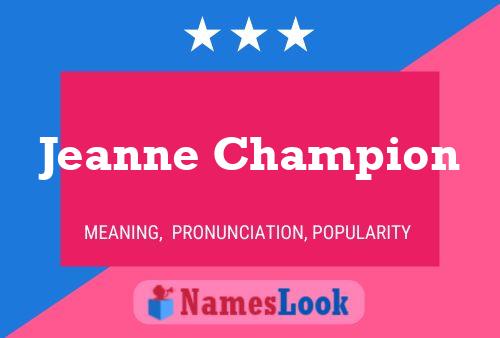 Poster del nome Jeanne Champion