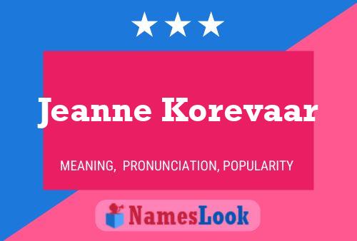 Poster del nome Jeanne Korevaar