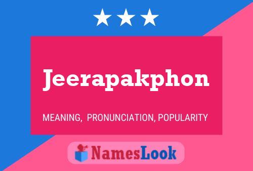 Poster del nome Jeerapakphon