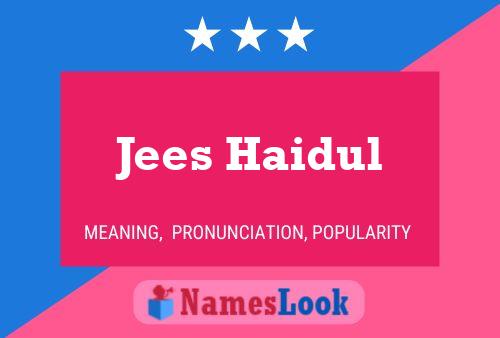 Poster del nome Jees Haidul