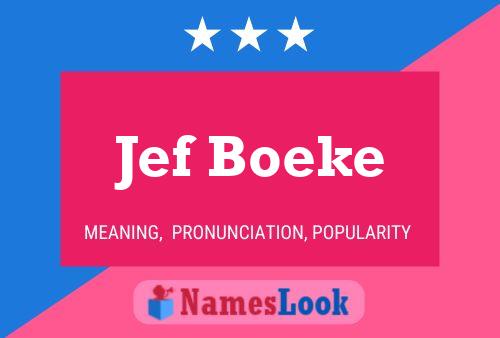 Poster del nome Jef Boeke