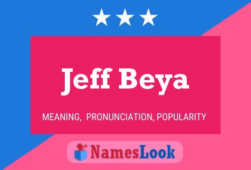 Poster del nome Jeff Beya