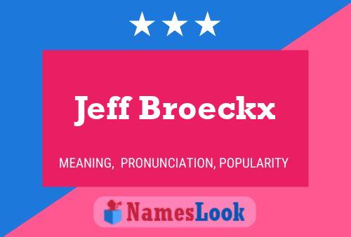 Poster del nome Jeff Broeckx