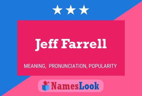 Poster del nome Jeff Farrell