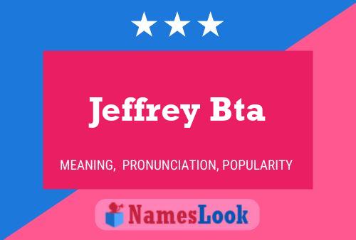 Poster del nome Jeffrey Bta