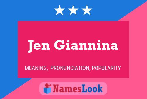 Poster del nome Jen Giannina