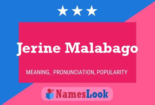 Poster del nome Jerine Malabago