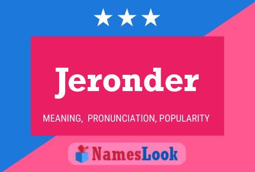 Poster del nome Jeronder