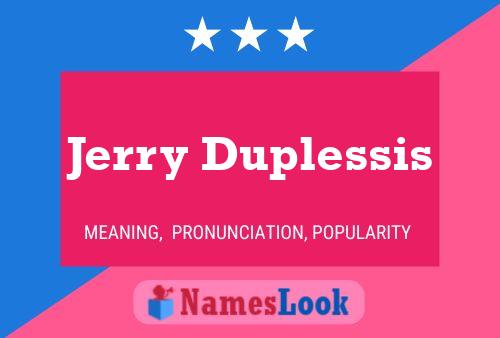 Poster del nome Jerry Duplessis