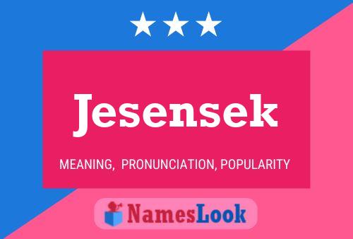 Poster del nome Jesensek