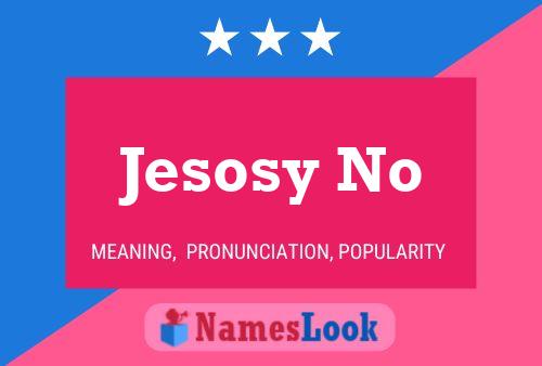 Poster del nome Jesosy No