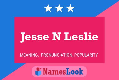 Poster del nome Jesse N Leslie